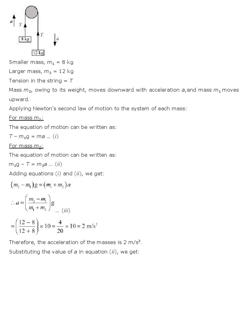 NCERT Solutions for Class 11th Physics Chapter 5 - Laws of motion