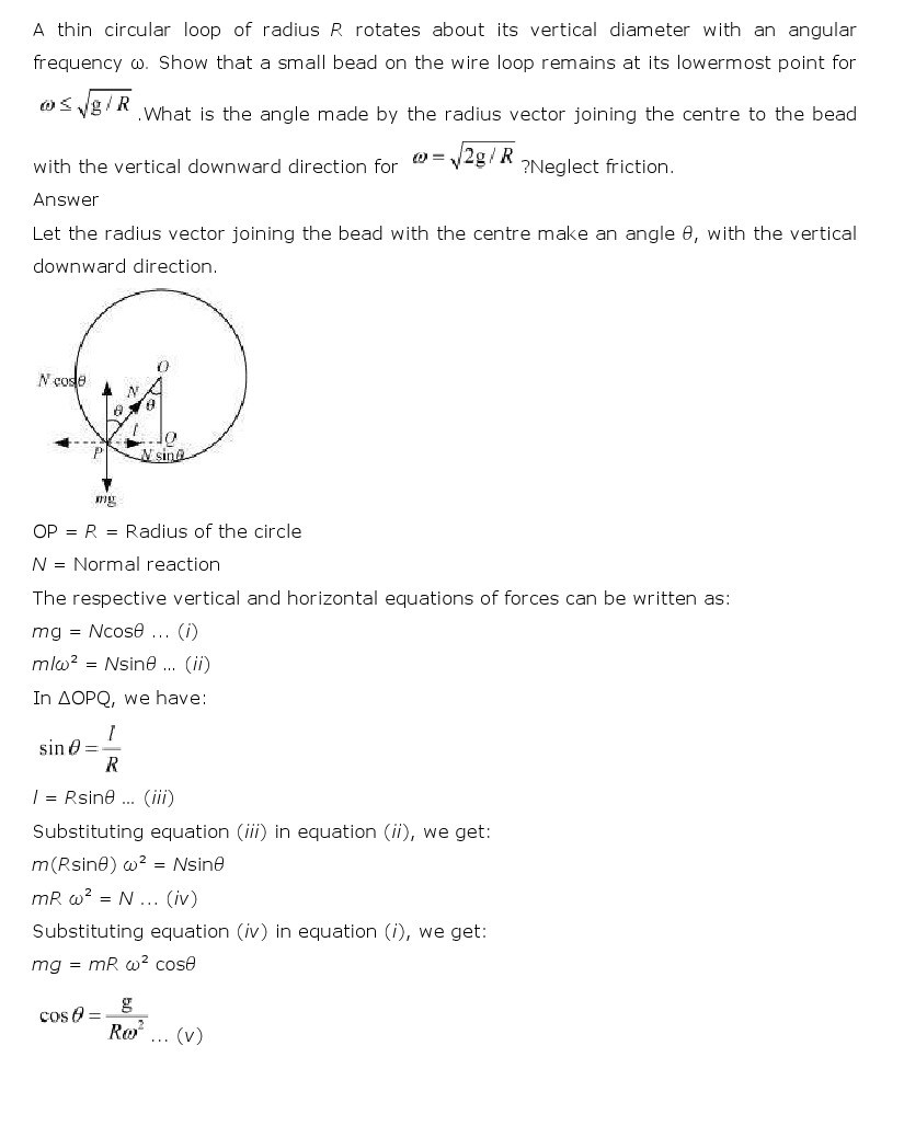NCERT Solutions for Class 11th Physics Chapter 5 - Laws of motion
