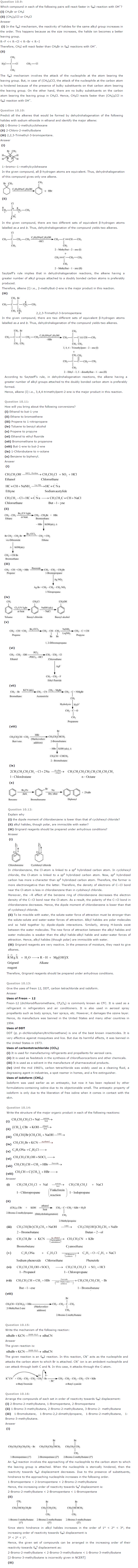 NCERT Solutions for Class 12th Chemistry